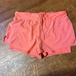 RBX women’s running shorts sz large melon color
